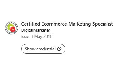 Certified E-commerce Marketing Specialist